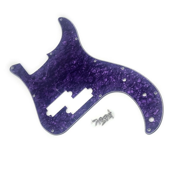 FEAMOS 11 Hole Bass Pickguard Electric Bass Scratch Plate 4 String Bass Pickguard for Standard Bass