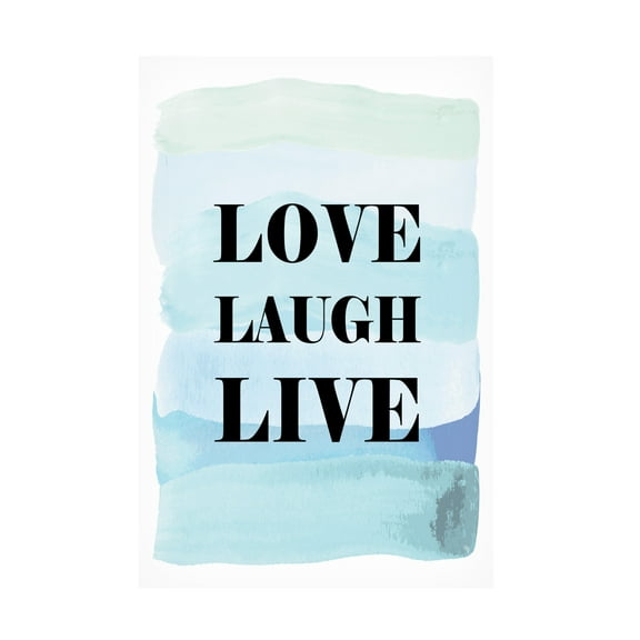Trademark Fine Art Martina Love Laugh Live Canvas Wall Art