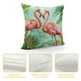 thumbnail image 4 of JRXY Flamingos Throw Pillow Cover, Tropical Leaves Flowers Bird Pillowcase Soft Home Decorative Pillow cases Double Sided Cushion Covers for Indoor Outdoor Bedroom and Car 20x20in, 4 of 5