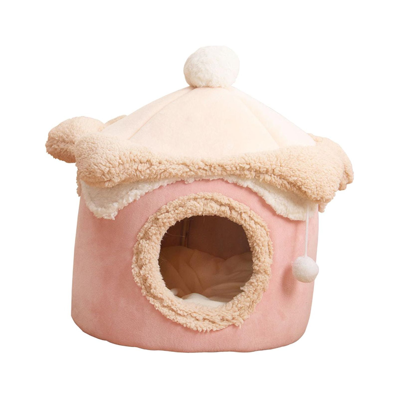 Bvdfgk Cat Bed House Nonskid Bottom Self Warming for Winter Furniture Dog Nest Cat Cave 50cmx50cm