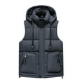 thumbnail image 2 of Ceisia Men's Fashion Stand Collar Zipper Sleeveless Tank with Pockets Casual Outerwear Gift, 2 of 3