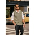 thumbnail image 4 of COOFANDY Men's Sweater Vest V Neck Slim Fit Casual Sleeveless Twisted Knitted Pullover Sweater, 4 of 6