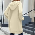 thumbnail image 5 of Womens 2025 Winter Coats Long Hoodie Zip Up Double Zipper Fleece Jacket Sweatshirt For Fall Winter Soft Fleece Fabric Warm Cozy Breathable Women's Outerwear Jackets & Coats, 5 of 8