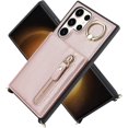 thumbnail image 3 of Samsung Galaxy S23 Ultra Case with Card Holder for Women, Galaxy S23 Ultra Phone Case Wallet with Strap Credit Card Slots Crossbody with Zipper Shockproof Case for S23Ultra - Rose Gold, 3 of 18