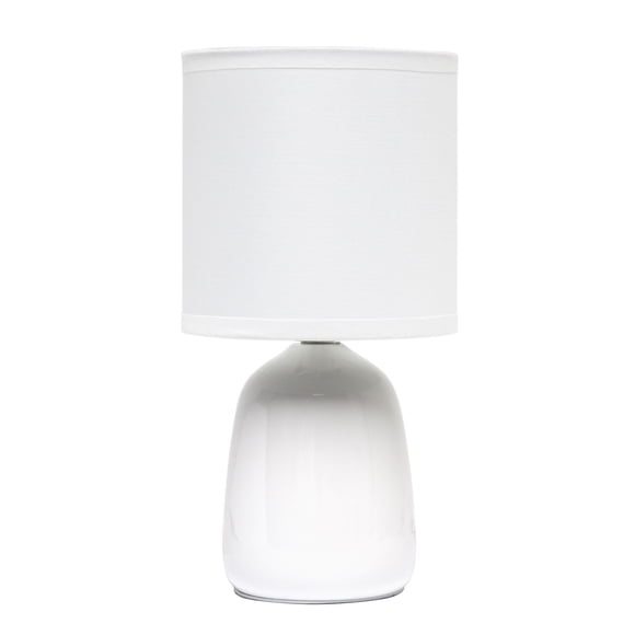 Simple Designs - Lampe de bureau traditionnelle 10,04 pouces à base de céramique et abat-jour