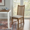 thumbnail image 2 of Linon Stanton Dining Chairs, Set of 2, Brown Finish with Beige Fabric, 2 of 11