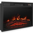 thumbnail image 2 of Della 3DInfrared Electric Fireplace Insert 23-inch (Black) with Remote Control Adjustable Log Flame Portable Indoor Space Heater - 1400W, Long Glass View, 2 of 5