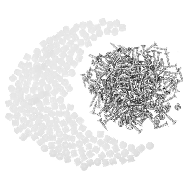 Phenofice 200 Sets Self Threading Screws White Nylon Cabinet Fittings For Enhance Safety In Projects