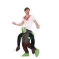 thumbnail image 2 of Smiffys 49671 Piggyback Zombie Costume One Piece Suit with Mock Legs - Green & Grey, 2 of 3