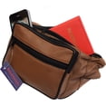 thumbnail image 3 of Marshal Leather Waist pack, Belt Pouch, Fanny Pack, Bumbag Light Brown, 3 of 7
