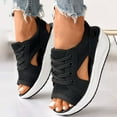 thumbnail image 5 of Womens Walking Shoes Slip On Sock Sneakers Lady Girls Lace Up Mesh Air Cushion Platform Wedge Shoes, 5 of 8