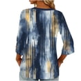 thumbnail image 7 of Tqcoqu Women's Casual Loose Tunic Tops Blouses,V Neck 3/4 Sleeve Floral Print Fit Tops,Navy Women's S-XL, 7 of 7