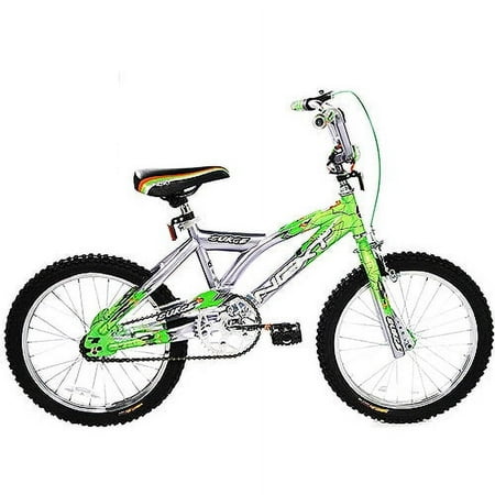 Next Surge Boys' 18 in BMX Bike, Steel, Silver/Green
