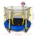 thumbnail image 3 of Mini Trampoline for Kids Toddler Indoor or Outdoor Trampoline with Safety Enclosure Net for Children, 3 of 6