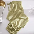 thumbnail image 4 of Pantalons d'Été Fins pour Femmes Design à Cordon Simple Adorable Tout-Aller Confortable Pantalon Décontracté Léger Doux Uni Mode Douce, 4 of 5