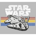 thumbnail image 2 of Men's Star Wars Millennium Falcon 77' Vintage Stripes Graphic Tee Athletic Heather Large, 2 of 5