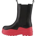 thumbnail image 3 of Women's Chelsea Boots Chunky Platform Heel Round Toe Ankle Boots Slip On Mid Calf Ankle Booties Fashion Streetwear Shoes, 3 of 6
