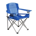 thumbnail image 1 of Kamp-Rite Folding Camping Chair w/ Lumbar Support & 2 Cup Holders, 300 LB Capacity, 2 Tone Blue, 1 of 7