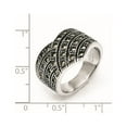 thumbnail image 4 of Stainless Steel Polished and Antiqued Marcasite Ring, 4 of 4