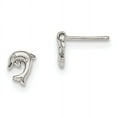 thumbnail image 1 of Sterling Silver Rhodium Plated Dolphin Post Earrings QE8668, 1 of 2