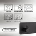 thumbnail image 4 of Gancho adhesivo para toallas de baño Ducha sin taladro Gancho para colgar en la pared de alta resistencia Toallero autoadhesivo Gancho para revestimiento de pared Cepillo de cocina Gancho adhesivo de, 4 of 5