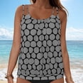 thumbnail image 2 of idosla Womens Blouson Tankini Top Only Loose Fit Swim Top No Bottom Modest Swimsuit (Grey, S), 2 of 8