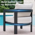 thumbnail image 2 of COMLAX FIELD Outdoor Furniture Set, 2-Piece Metal Modern Patio Armchairs with Thick Cushions, Outdoor Conversation Set Balcony Chairs, 2 of 6