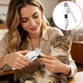 thumbnail image 6 of 2-in-1 Dog Nail Clippers & Cat Nail Clipper with LED Lights, USB Rechargeable with Smart Power Display, Low Noise Grooming Tool for Small, Medium, and Large Dog & Cat Nail Trimmer (1PC, White), 6 of 9
