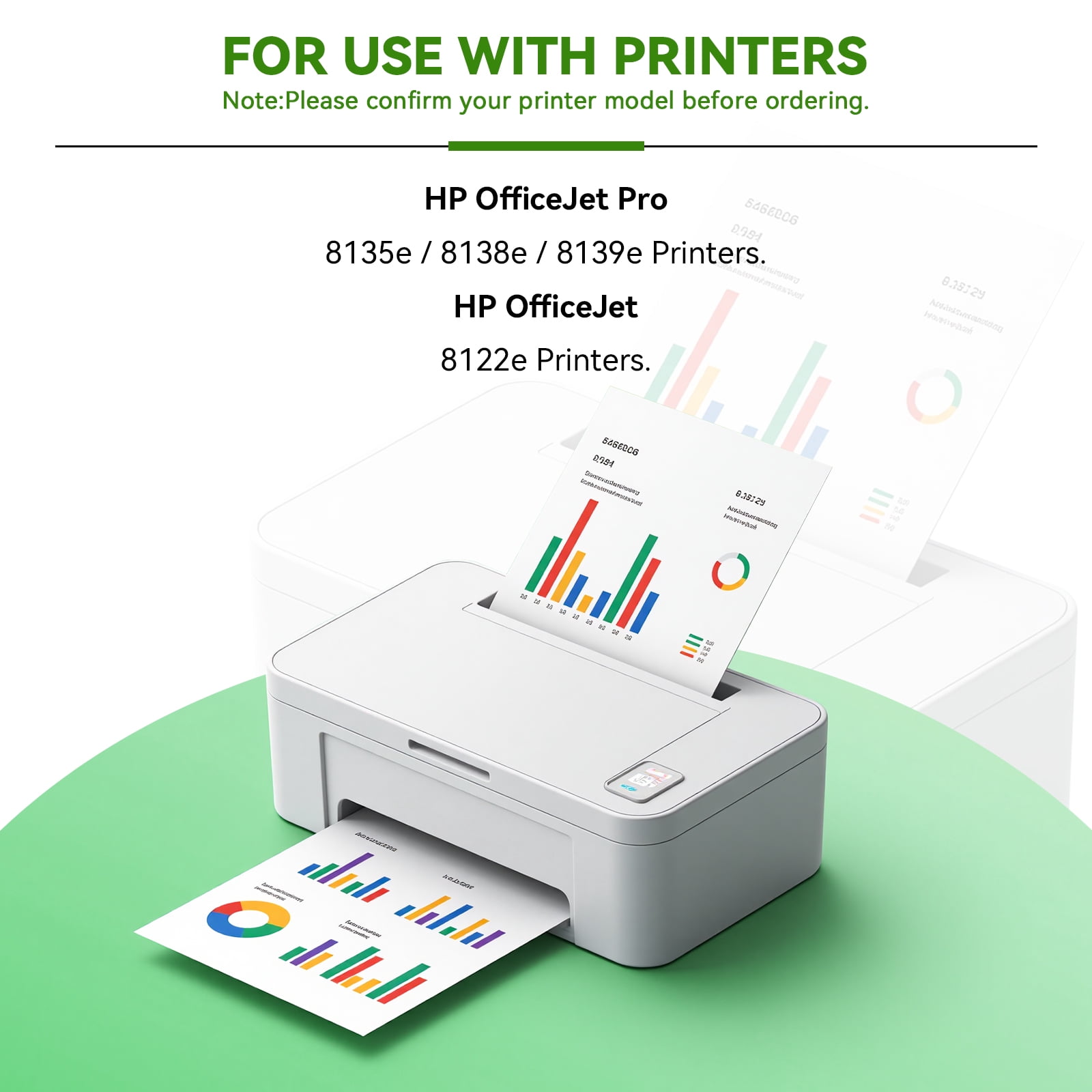 923 Ink Cartridges With Chip Compatible for HP 923 Work with OfficeJet 8120 8122e 8123 OfficeJet Pro 8130 8135e 8138e 8139e Printer Ink （4 PK）