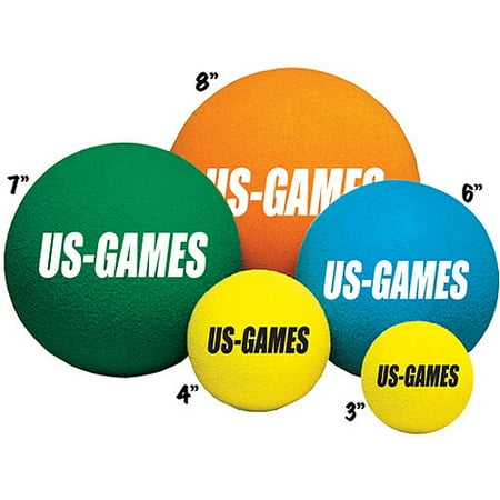 US-Games Uncoated Economy Foam Balls, 4