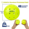 thumbnail image 3 of Muka 10 Pack Outdoor Pickleball Balls, Seamless 40 Holes Pickleball Balls with a Mesh Bag-Neon Green, 3 of 7