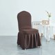 thumbnail image 3 of Skirt Removable Chair Covers Stretch Spandex Washable Fitted Chair Protector Cover for Dining, Party, Ceremony dark brown, 3 of 4