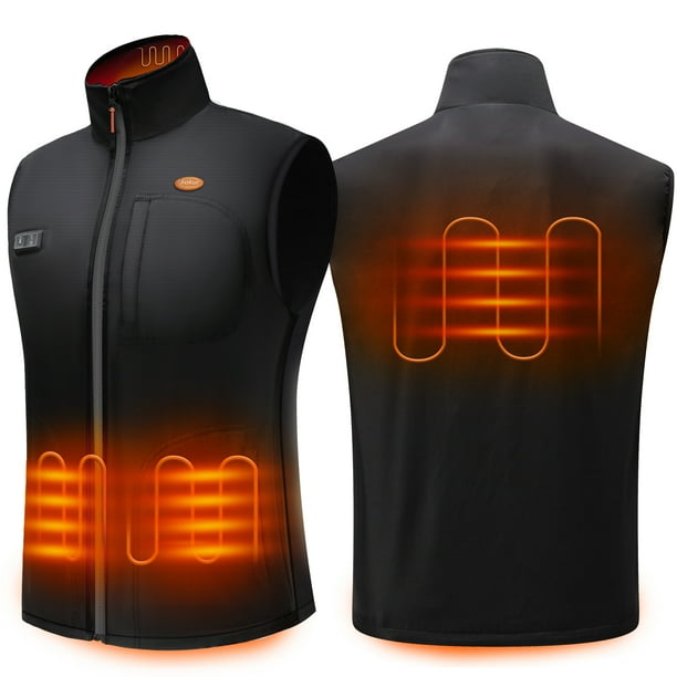 Unisex Lightweight Electric USB Heated Vest Polar Fleece Sleeveless Jacket with Universal USB