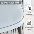thumbnail image 4 of Dining Chairs Set of 2, Side Dining Room Chairs, Kitchen Chairs with PU Leather Padded Seat, High Back & Metal Feet, Chairs for Dining Room, Kitchen, Living Room, Light Gray, 4 of 7