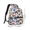 thumbnail image 2 of Yiaed Cartoon Monster Trucks1 Print School Backpack College Backpack Daypacks for Students High School Spacious and Durable Daypack for Work and Travel-One Size, 2 of 6