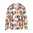 thumbnail image 1 of Vsdgher Sweat à Capuche Imprimé Rouleau de Sushi pour Adultes, Protection Solaire à Manches Longues pour Hommes et Femmes, Pêche, Course, Natation - 3TG, 1 of 7