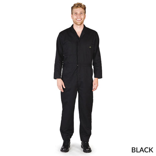 Mens Long Sleeve Basic Blended Work Coverall Natural Workwear
