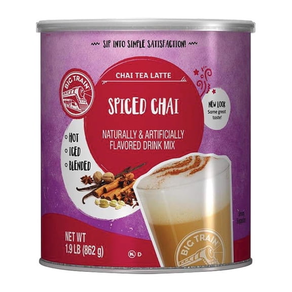 Big Train Spiced Chai Tea Latte Mix Can cs 6/1.9 lb