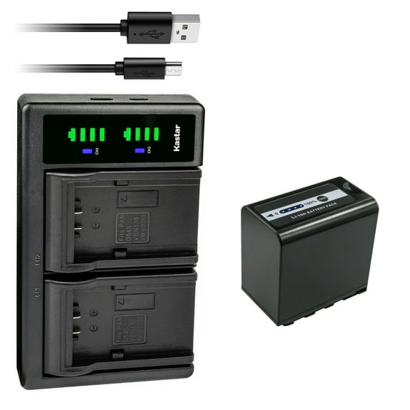 Kastar 1-Pack AG-VBR89G Battery and LTD2 USB Charger Compatible with Panasonic AJ-PX298 AJ-PX298MC AJ-UX90 AJ-UX180 HC-X1 Camera, AG-VBR59 AG-VBR89G AG-VBR118G Battery, AG-BRD50P AG-B23P Charger