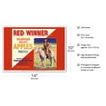 thumbnail image 2 of Okanogan Valley Washington Apples - Red Winner Brand - Vintage Fruit Crate Label c.1940s - Master Art Print 10in x 14in, 2 of 4