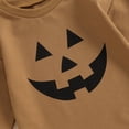 thumbnail image 6 of Okbabeha Baby Girl Boy Halloween  one-piece  Pumpkin Face Sweatshirt Romper Pumpkin Patch Bodysuit Halloween Clothes Outfit, 6 of 8