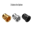 thumbnail image 2 of 4-Pack Silver Metal String Ferrules for Electric Bass Guitar - Professional String-Through-Body Hardware with 13mm Total Height, 12mm Flange Diameter, 8.2mm & 4.3mm Interior Diameters - Smooth Finish, 2 of 6