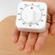 thumbnail image 5 of Injueey Temporizador de cocina de 60 minutos, cuenta regresiva, recordatorio de alarma, temporizador mecánico cuadrado blanco para cocina Herramientas y accesorios para hornear Injueey HA001273-00, 5 of 6