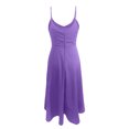 thumbnail image 5 of Icvfdpl Robes Décontractées pour Femmes, Robe d'Été Élégante Sans Manches Fluide Ligne A Fête Quotidienne Basique Mini avec Bretelles Spaghetti Ourlet à Volants pour Femmes, m, 5 of 5