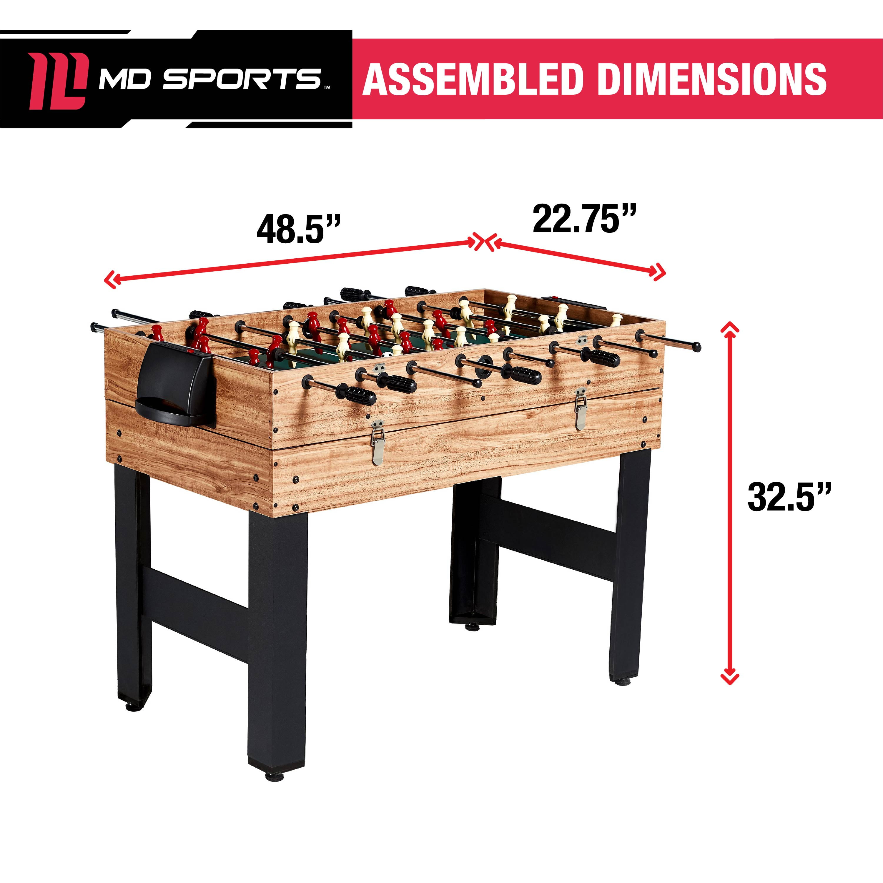 New MD Sports 3In1 Combo Game Table 3 Games with Billiards Hockey