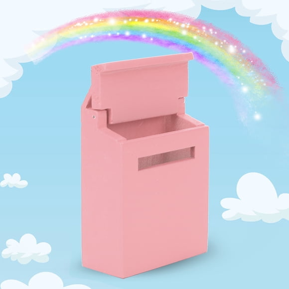 Dollhouse Flip Mailbox 1:12 Mini Mailbox Furniture Durable Realistic Letter Box Madera para Villa Accesorios para niños DIY para decoración de casa de muñecas ANGGREK Otros