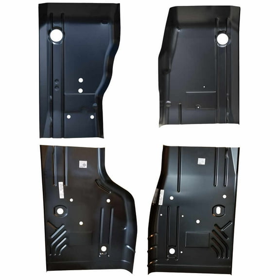 Front & Rear Floor Pan Section Kit. Fits 84-01 Jeep Cherokee XJ, 84-90 Jeep Wagoneer XJ