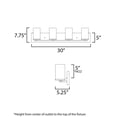 thumbnail image 2 of Maxim 10284SWSN Lateral Satin Nickel 30"W 4-Bulb Vanity Light Fixture, 60W, 2 of 7