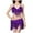 ☪292-Purple, variant on Women's V-Neck Strap Sequin Tassel Dress Off-Shoulder Dance Performance Two-Piece Set - Sparkling Mini Dress with Fringe Detail