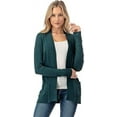 thumbnail image 3 of Cielo 1985 Women's Open Long Cardigan Sweater with Pockets - By The Simply Fashion Teal M, 3 of 7